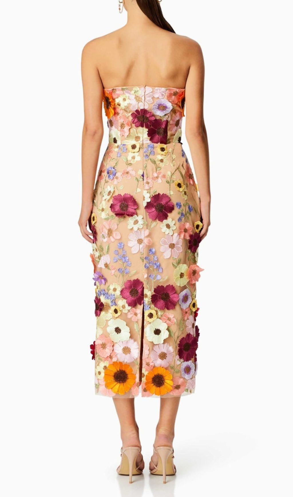 2749f21d63dd4185831225cfc8b78e23.jpg Fashionslee Women Adonica 3D Flower Strapless Midi Dress