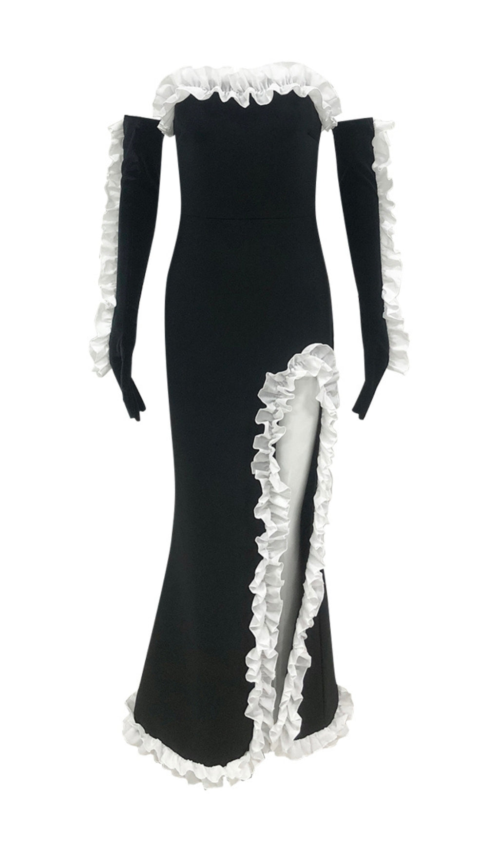 2871dd6d1f7a6893ad2c68f1d03f5984.jpeg Fashionslee Women Atica Ruffle Split Maxi Dress
