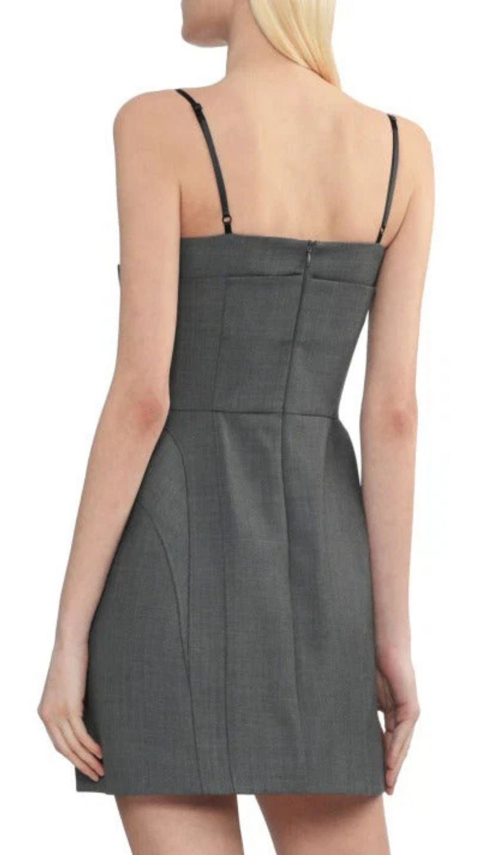288299caee3266b65f6fdb80f96e8cd1.jpg Fashionslee Women Arabela Bow-Embellished Mini Dress in Grey