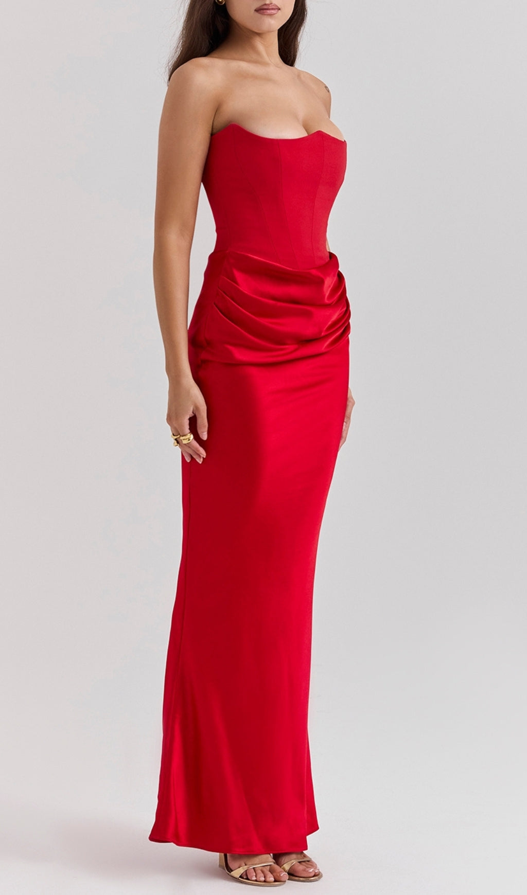 291885596e2560c40a9314b91905dbac.jpeg Fashionslee Women Ruched Corset Dress Maxi Dress In Red