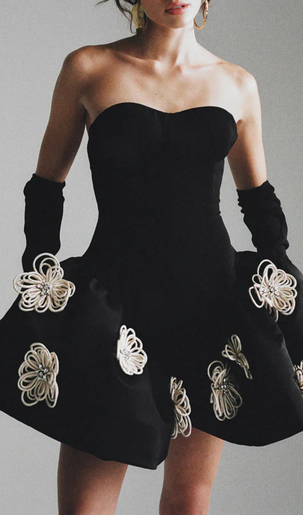 Fashionslee Women Arenda Flower Mini Bandage Dress