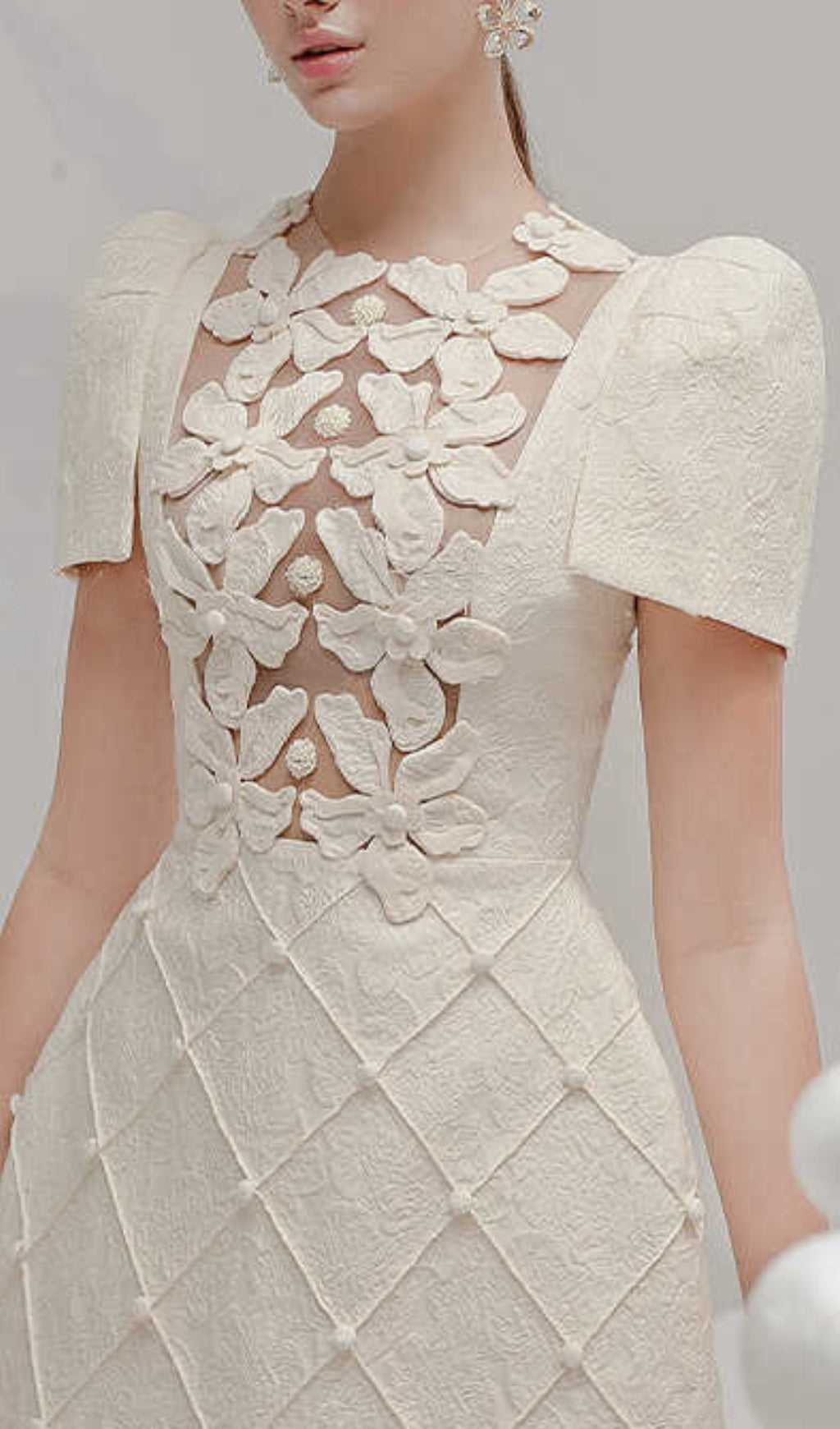 Fashionslee Women Beate Flower Embellished Mini Dress