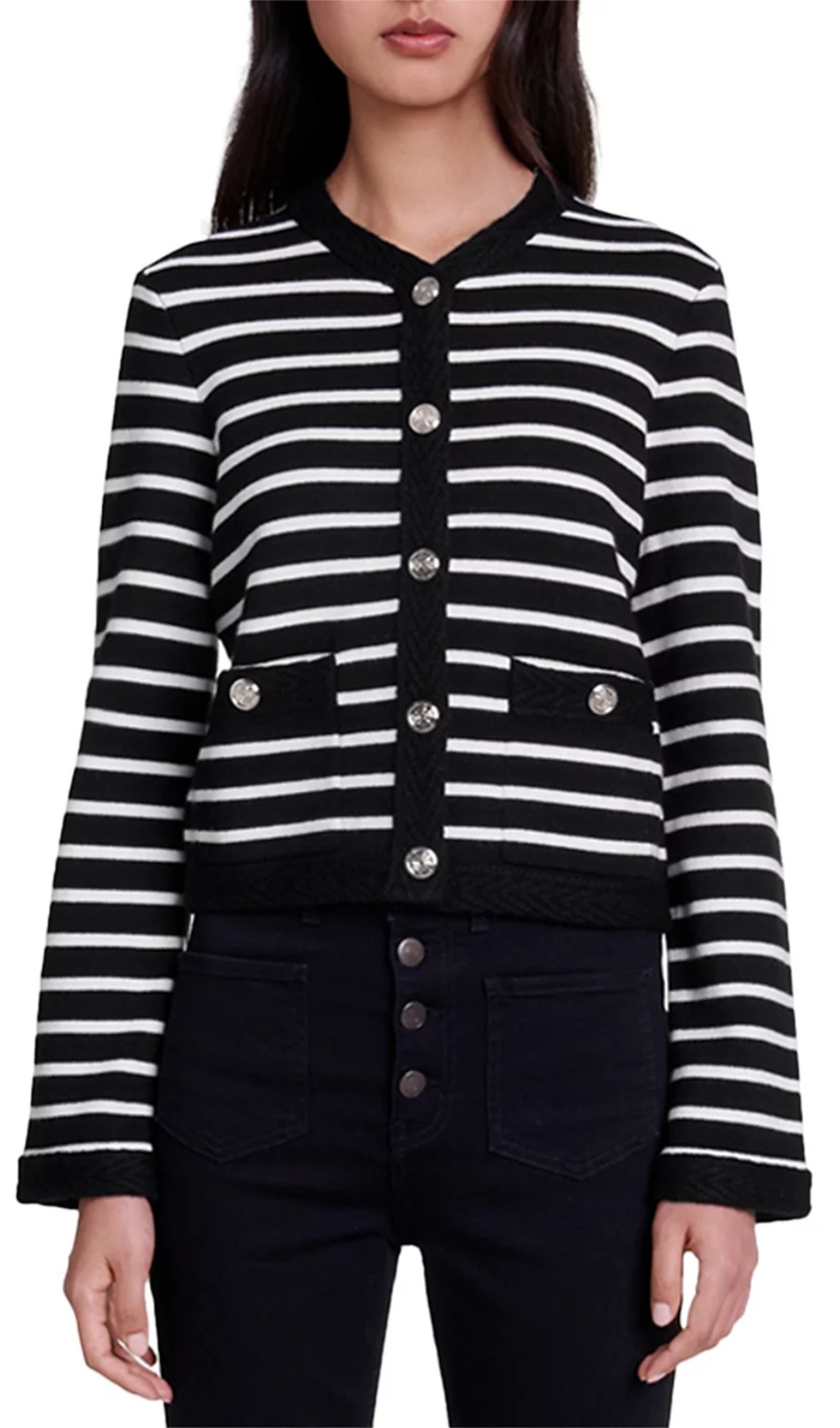 Fashionslee Women Maracasse Striped Cardigan