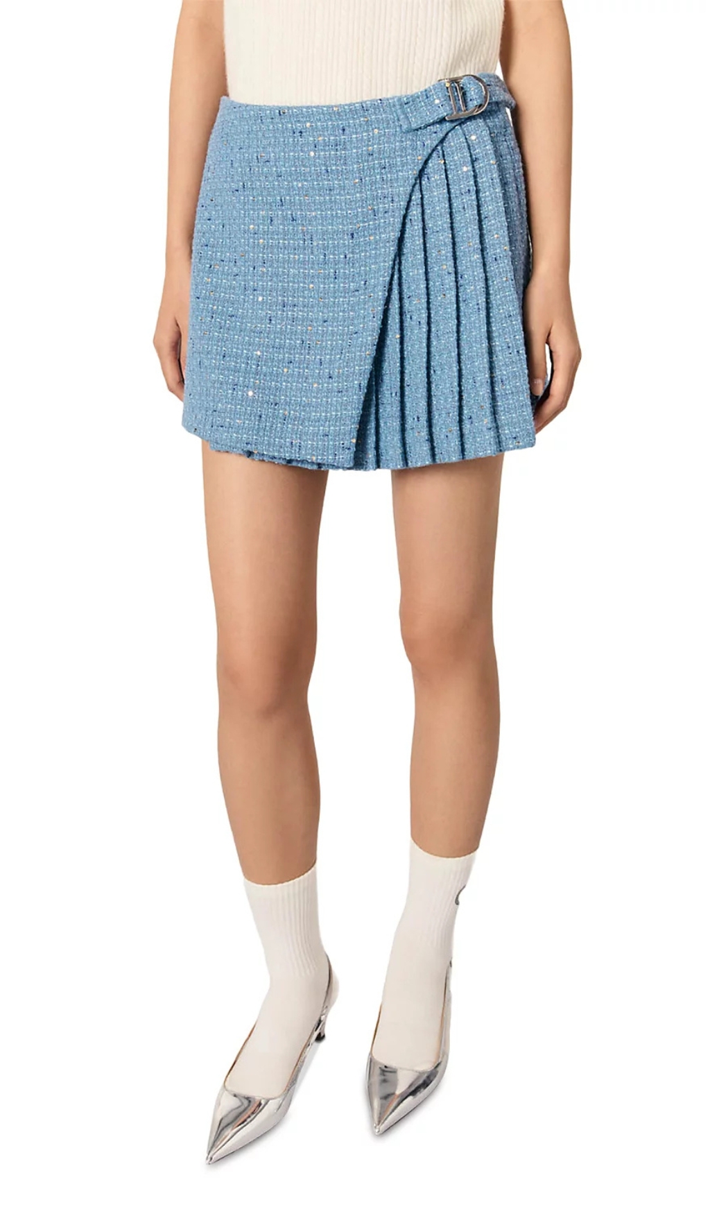 2caf81e3201c5c9c2a1ca35cb5417bef.jpg Fashionslee Women Pleated Tweed Skort