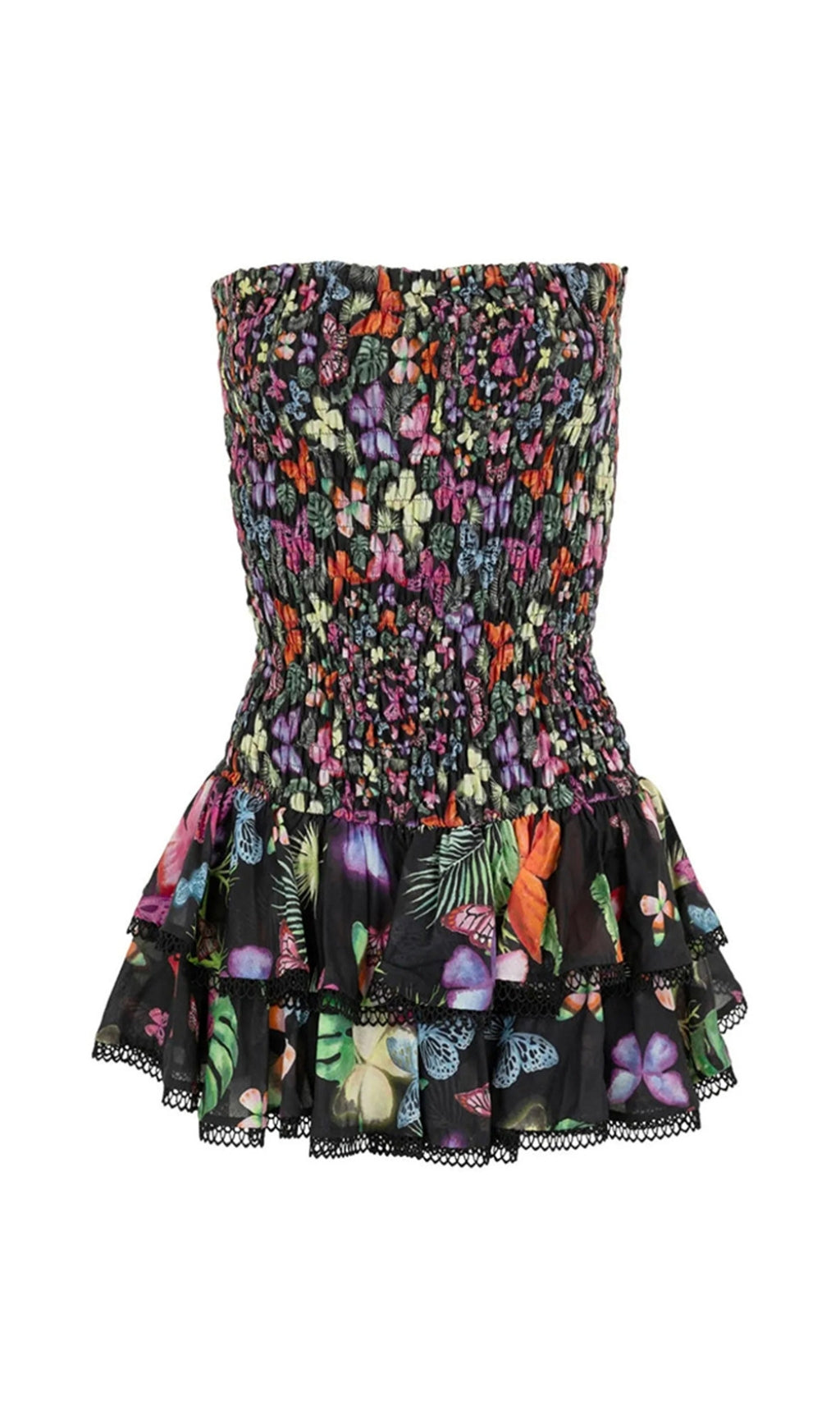Fashionslee Women Aglaea Floral Ruffle Mini Dress