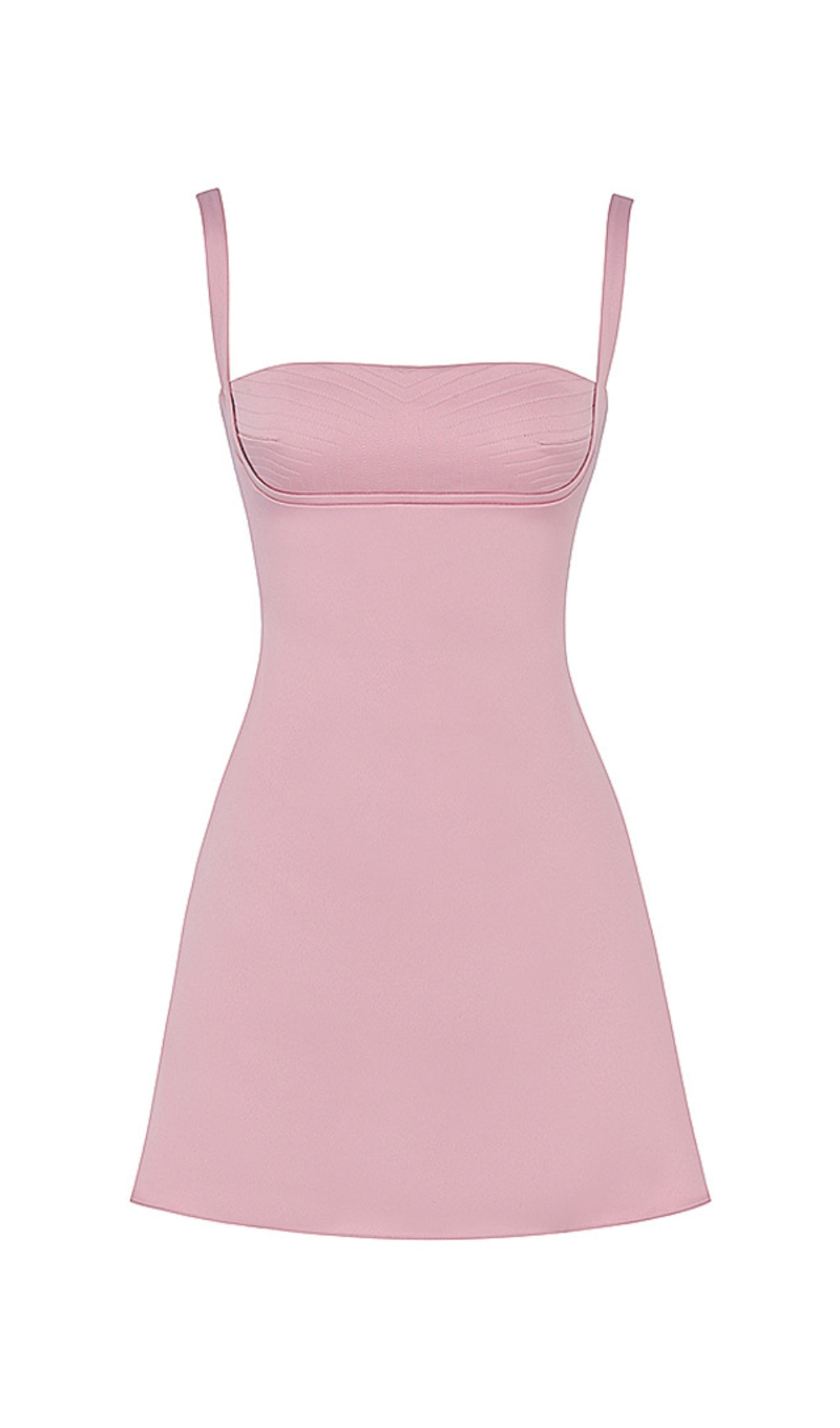 Fashionslee Women Pink Satin Sleeveless Quartz Mini Dress