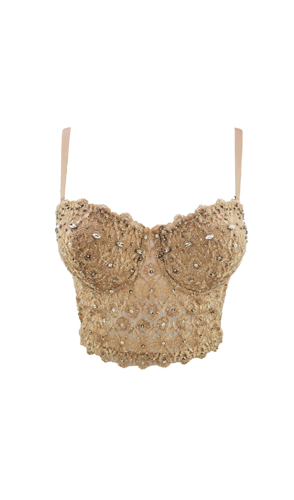 Fashionslee Women Amberlin Rhinestone Embroidered Top
