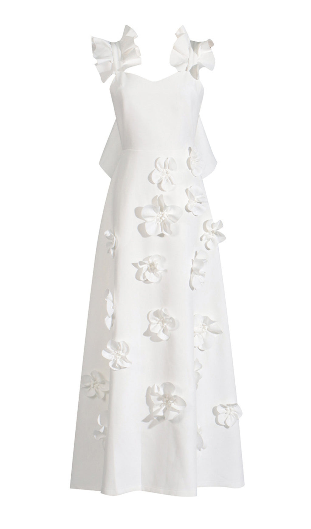 Fashionslee Women Bracha 3D Flower Maxi Dress