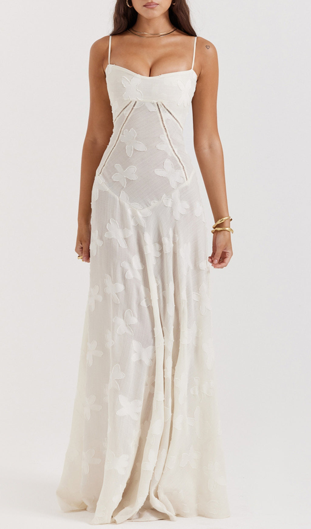 Fashionslee Women Billie Floral Lace Back Maxi Dress