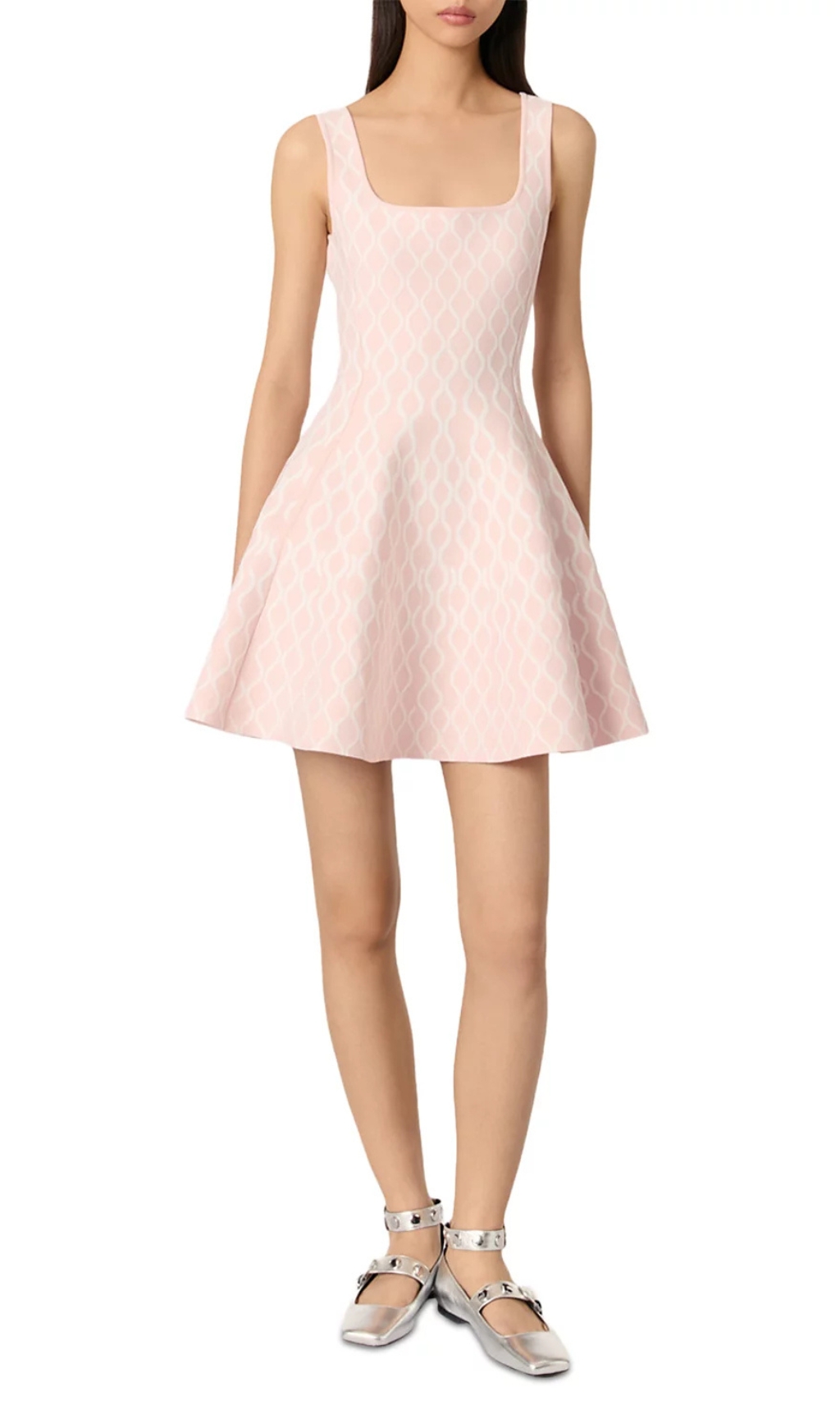 Fashionslee Women Short Jacquard Knit Dress