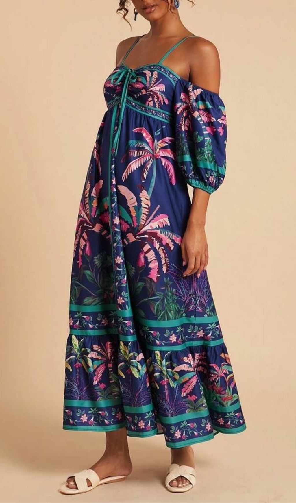 3839d8ab9f56a4f92fcfc209381a91d2.jpg Fashionslee Women Laksha Printed Maxi Dress