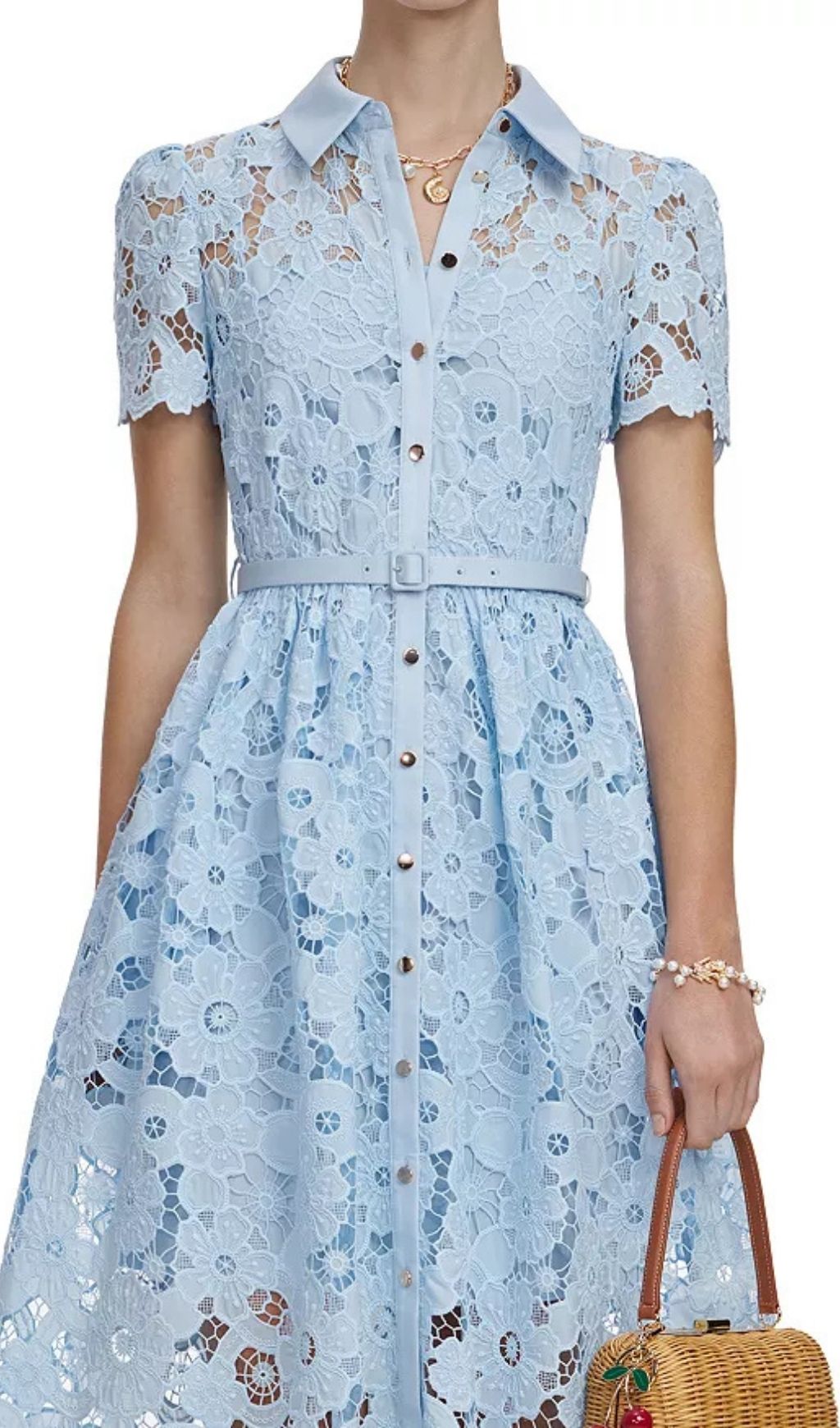 3981f426014c2ac6bd8e4b93764a178d.jpg Fashionslee Women Lace Collared Midi Dress - Blue