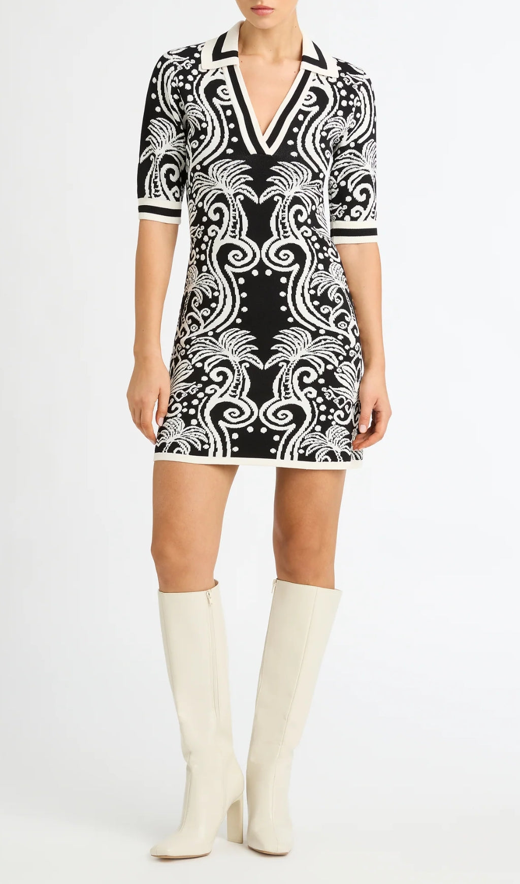 Fashionslee Women Benita V Neck Bandage Mini Dress
