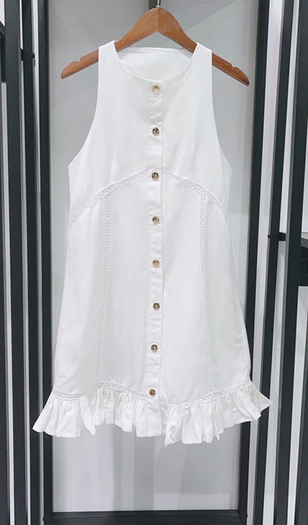 Reenana Embroidered Linen Blend Dress - OWNCI Reenana Embroidered Linen Blend Dress - OWNCI