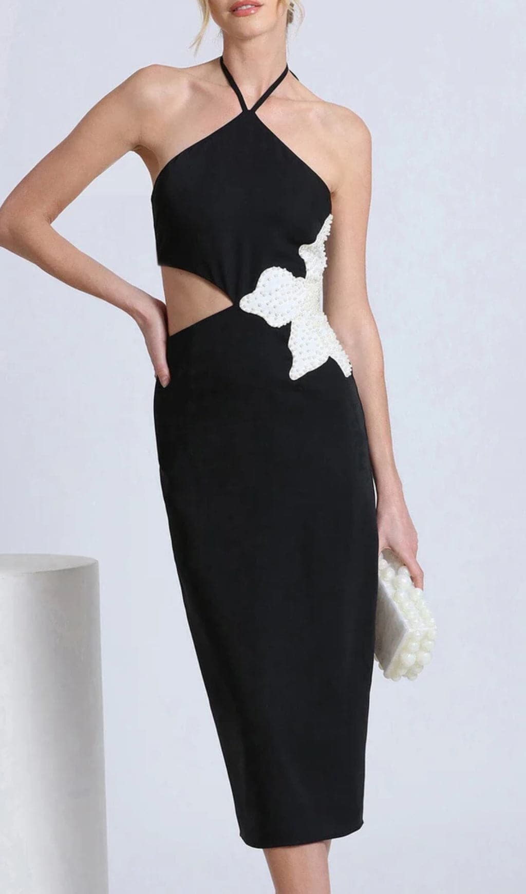 TRENDING FLORAL CUTOUT BANDAGE MIDI DRESS - OWNCI TRENDING FLORAL CUTOUT BANDAGE MIDI DRESS - OWNCI