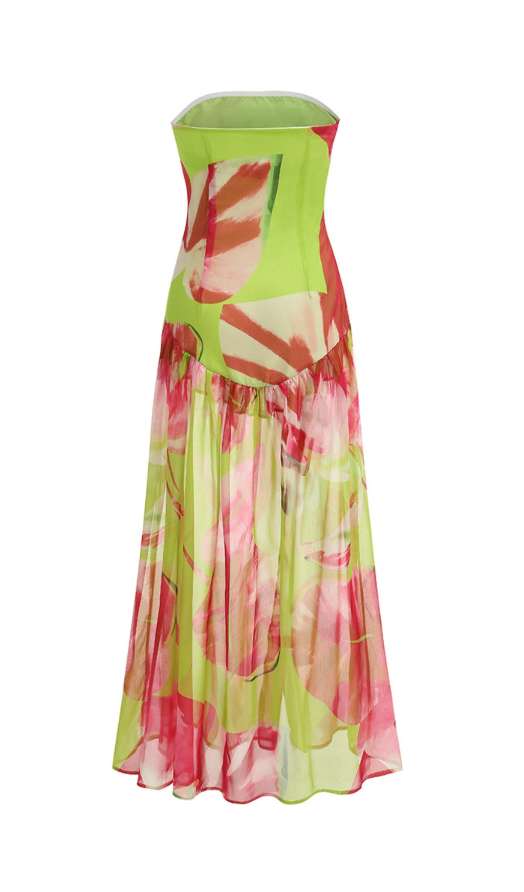 3d47d382345fcd13d81077bd3788ce34.jpeg Fashionslee Women Arava Green Printed Slit Maxi Dress