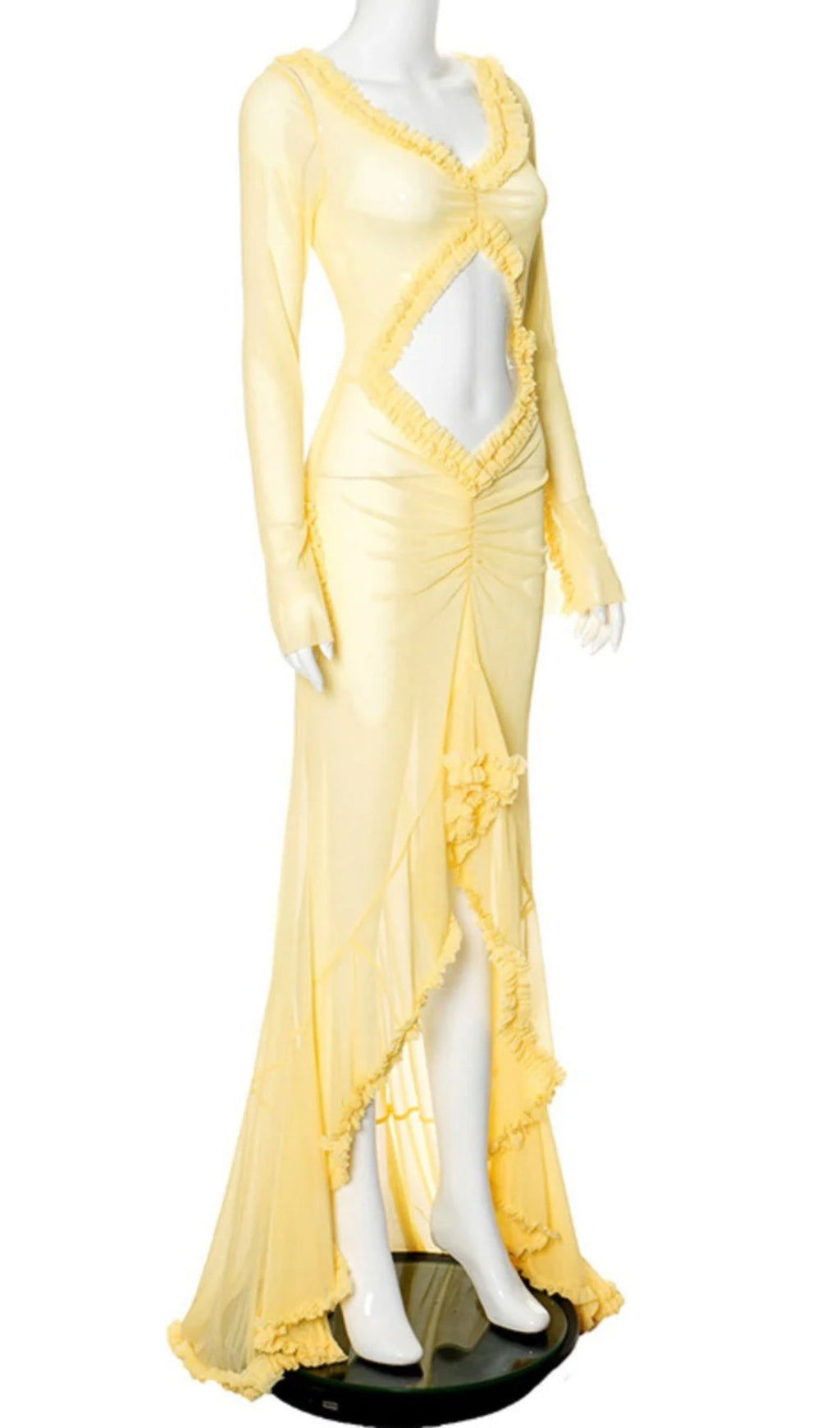 SHEER CUTOUT RUCHED DRESS | VIRAL AESTHETIC - OWNCI SHEER CUTOUT RUCHED DRESS | VIRAL AESTHETIC - OWNCI