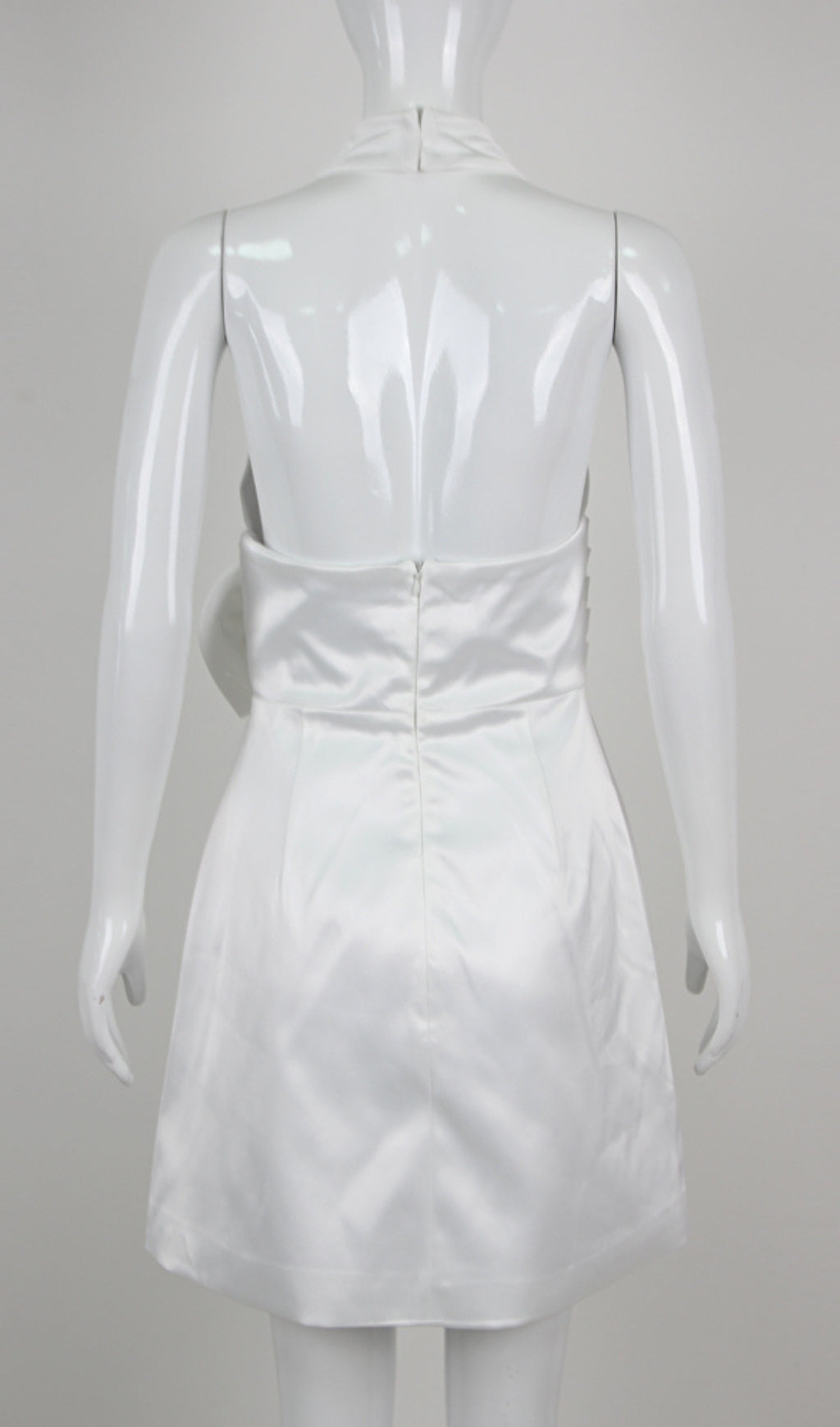 3d90bb12b74f4b05a71d09f36eb2a821.jpeg Fashionslee Women Akbar White Halter Flower Dress
