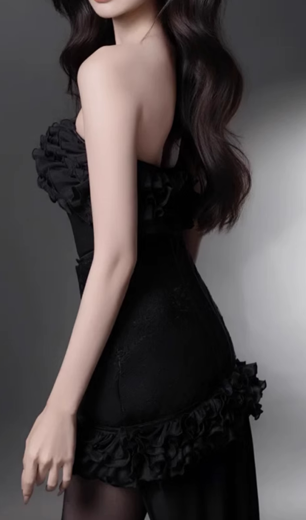 3dbaf6b94193130a96e18acfda9debac.jpg Fashionslee Women Eithne Black Strapless Mini Dress