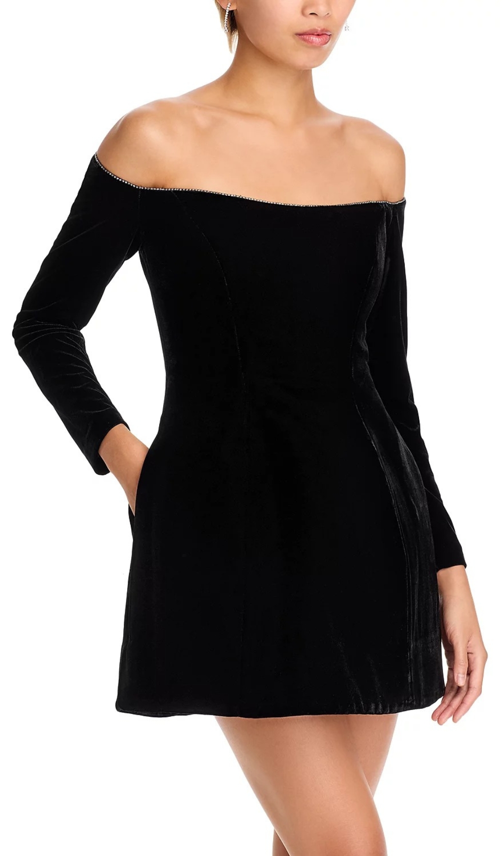 TRENDING BLACK OFF-SHOULDER MINI DRESS - OWNCI TRENDING BLACK OFF-SHOULDER MINI DRESS - OWNCI