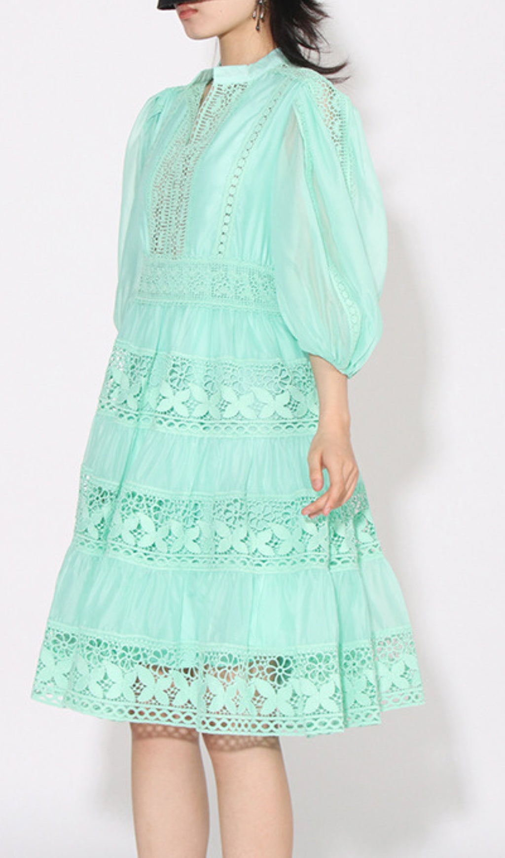 3f9e8e02cdd86d4e54ac6f1df558261f.jpeg Fashionslee Women Astrea Puff Sleeve Embroidery Mini Dress