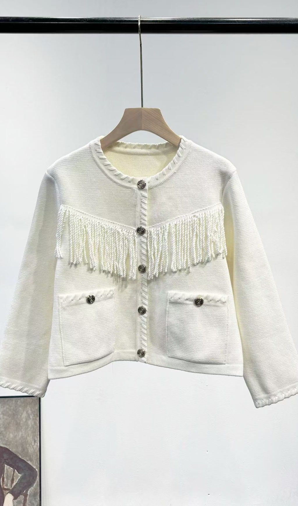 VINTAGE FRINGE CARDIGAN – AESTHETIC LAYER - OWNCI VINTAGE FRINGE CARDIGAN – AESTHETIC LAYER - OWNCI