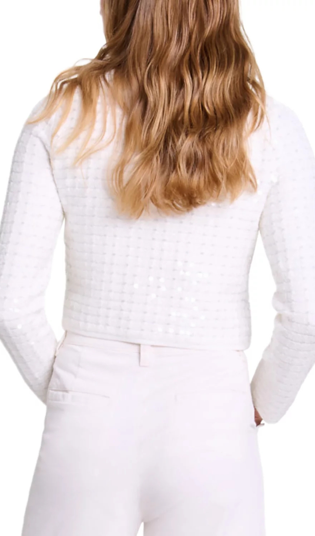 40f1af4b9728c28b30533e37ec09a41b.jpg Fashionslee Women Mirtaly Sequin Warp Knit Cardigan