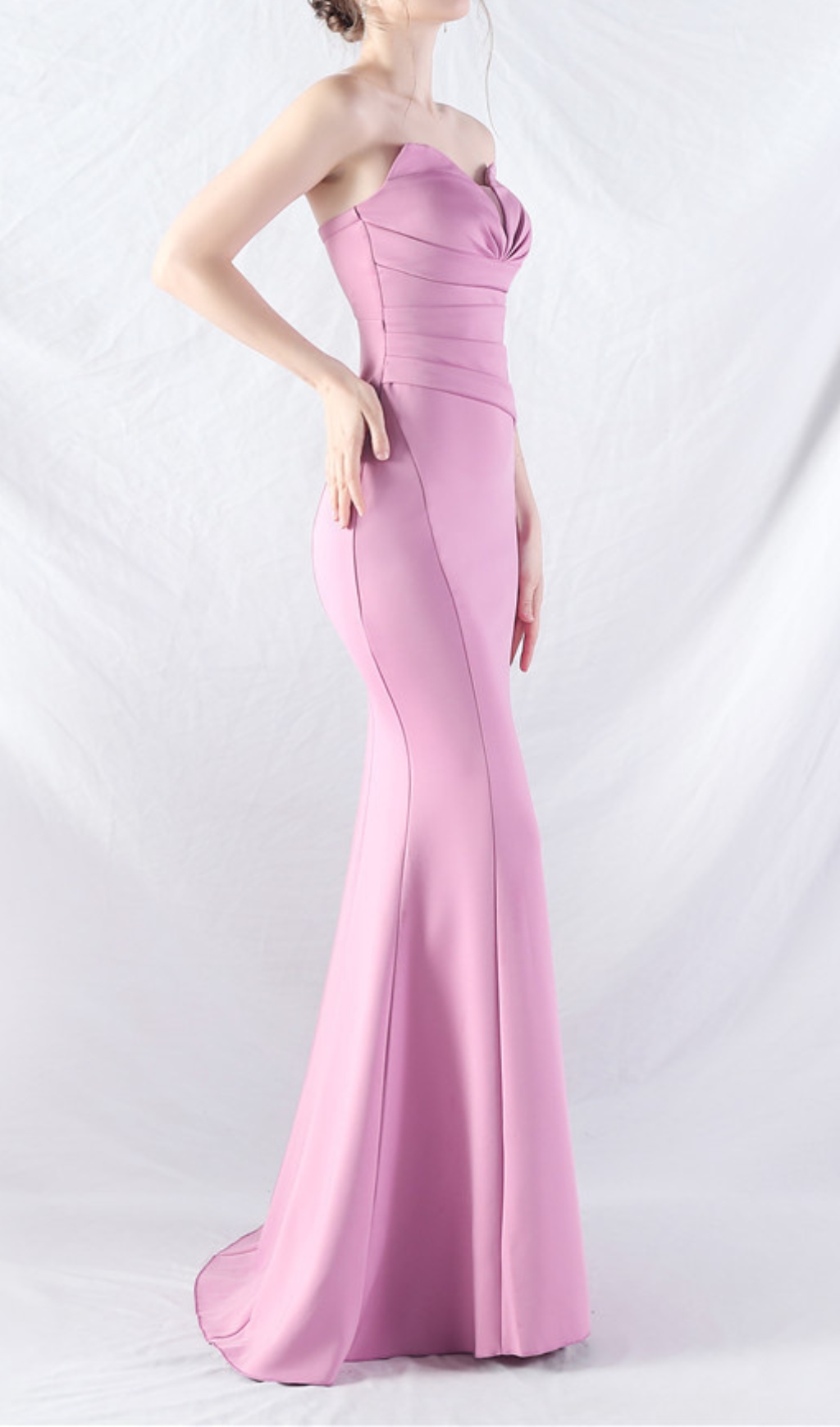TRENDING PURPLE RUCHED STRAPLESS MAXI DRESS - OWNCI TRENDING PURPLE RUCHED STRAPLESS MAXI DRESS - OWNCI