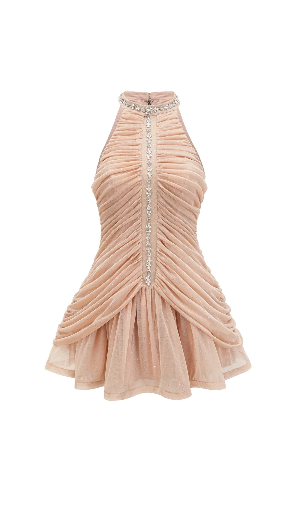 4373ce6406e4cb6b065a604e2c406dd3.jpeg Fashionslee Women Amenae Embellished Ruched Mini Dress