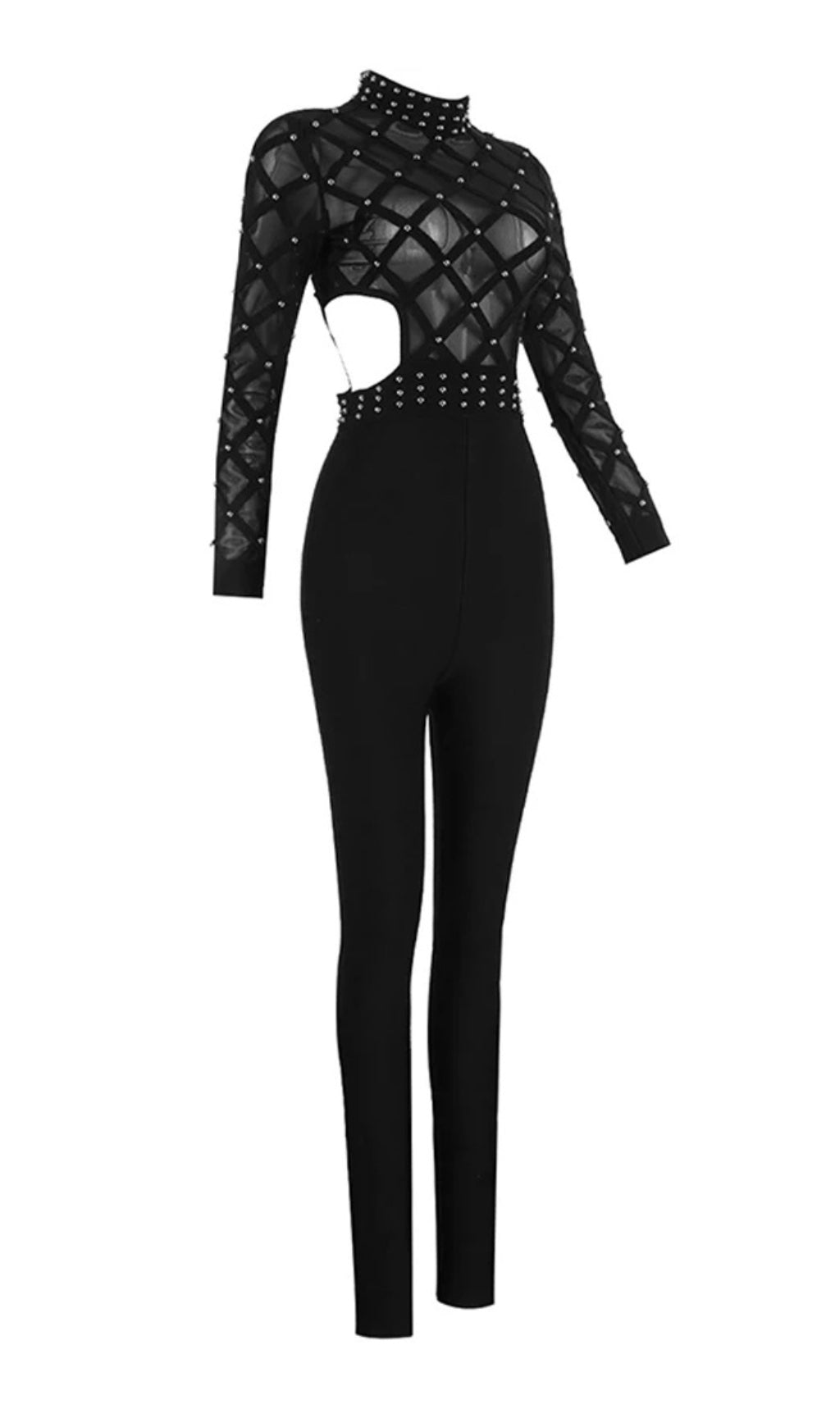 4378b47c09690d3d02fc03f4a8c1471c.jpeg Fashionslee Women Ashwina Black Mesh Jumpsuit