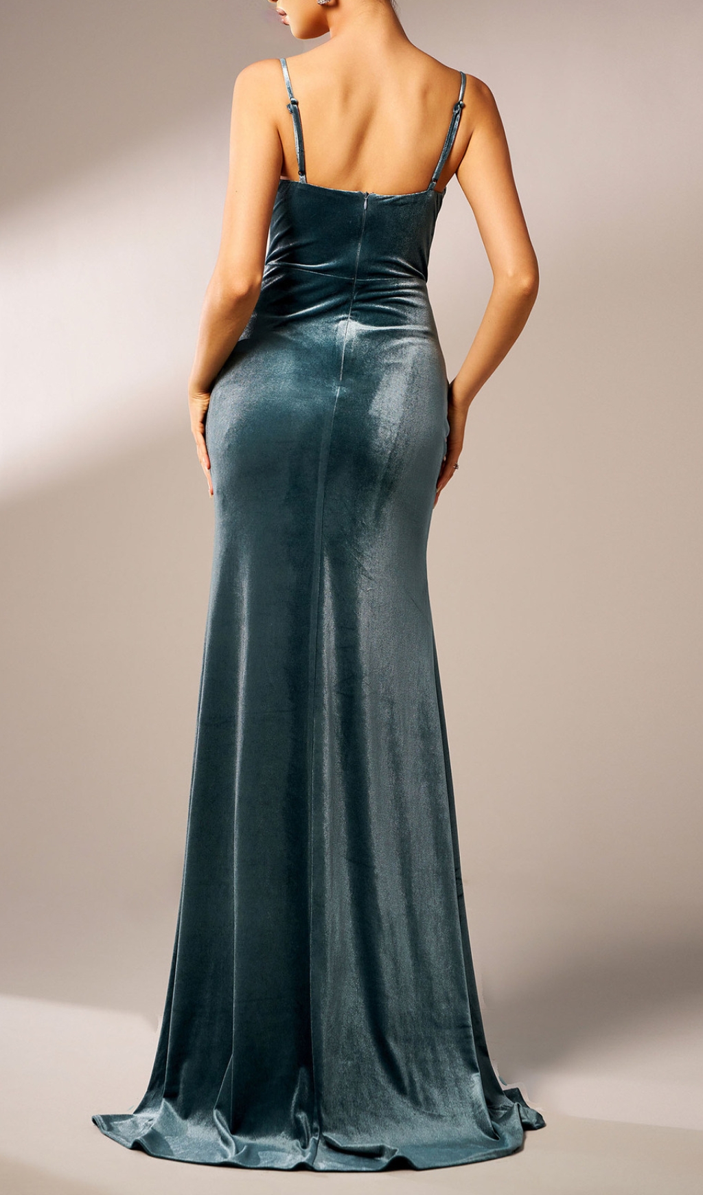 Fashionslee Women Cleta Velvet Corset Split Maxi Dress