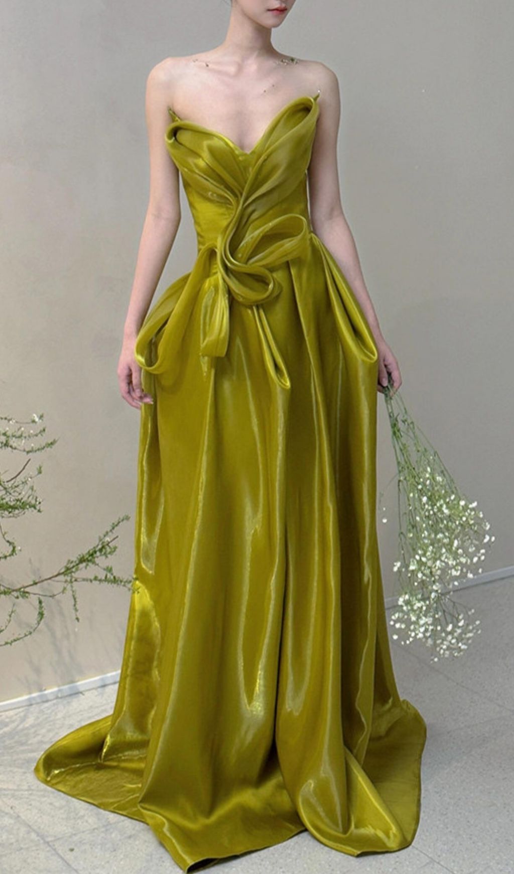 465dfb844bb61bf2d104f529f7be054d.jpg Fashionslee Women Kulya Green Strapless Maxi Dress