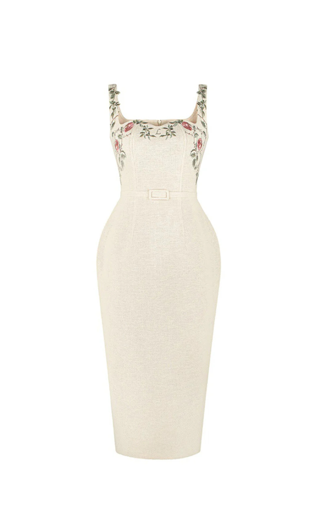 49e1a4f24c76a34929c0d4915c502884.png Fashionslee Women Alessandria Machine Embroidery Strap Hip Midi Dress