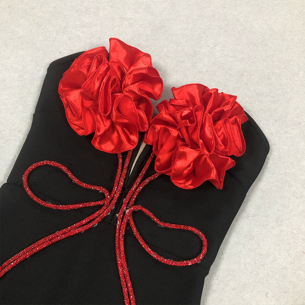 4a30751dcf5d53048ba9da228a48f409.jpeg Fashionslee Women Anevay Black Flower Bandage Maxi Dress