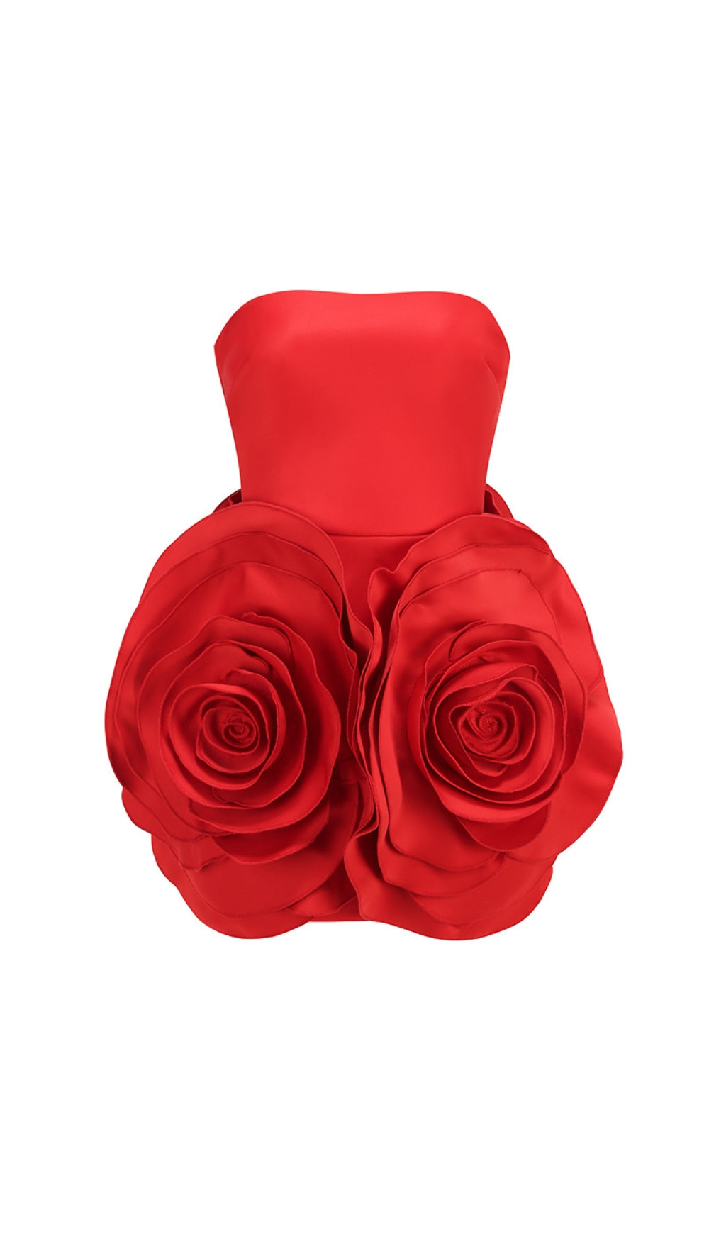 Fashionslee Women Ayat Strapless Flower Mini Dress