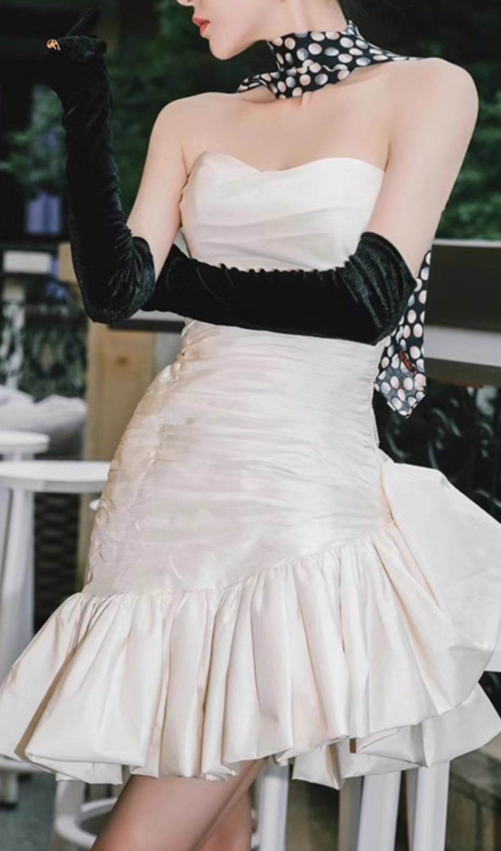 4ae4eca9692c082491282f6362298a58.jpg Fashionslee Women Colina White Puff Sleeve Ruched Mini Dress