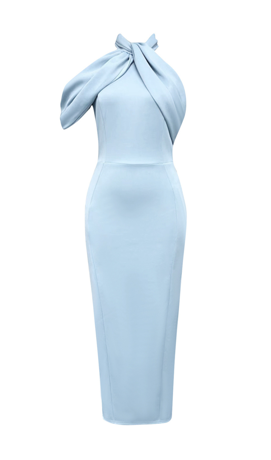 VIRAL BLUE CROSS HALTER MAXI DRESS - OWNCI VIRAL BLUE CROSS HALTER MAXI DRESS - OWNCI