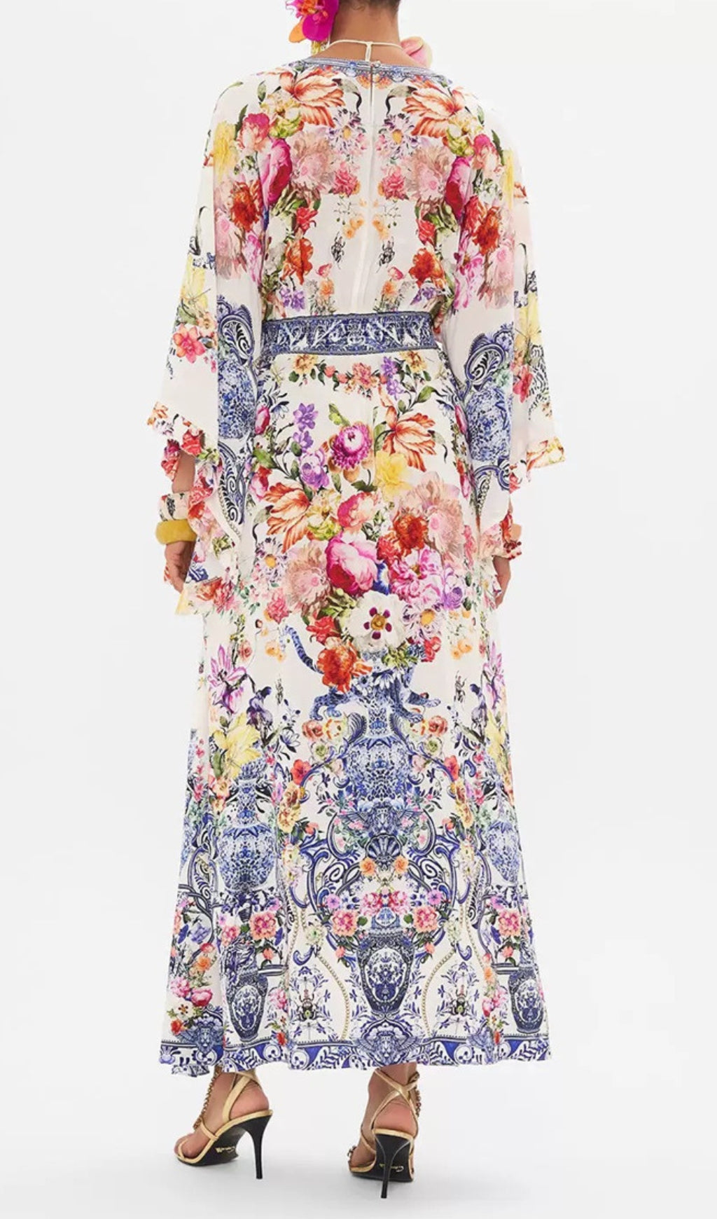 Fashionslee Women Aveline V Neck Floral Maxi Dress