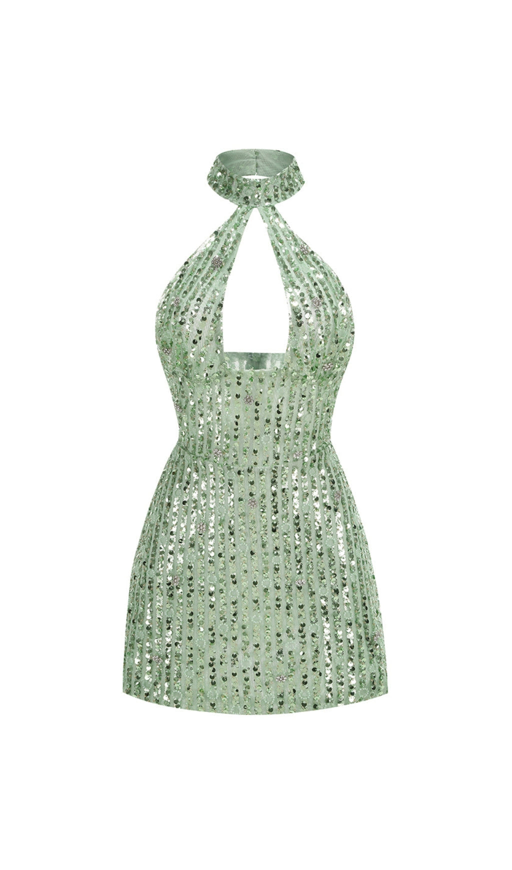 4dcf4400c0740720a94f9a48afd4c960.jpeg Fashionslee Women Asena Halter Sequin Mini Dress