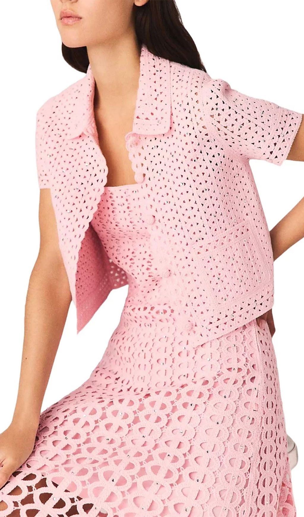 4ddab243b7e0af39dfd3b649d71eea8e.jpg Fashionslee Women Mykinga Rhinestone Crochet Cardigan