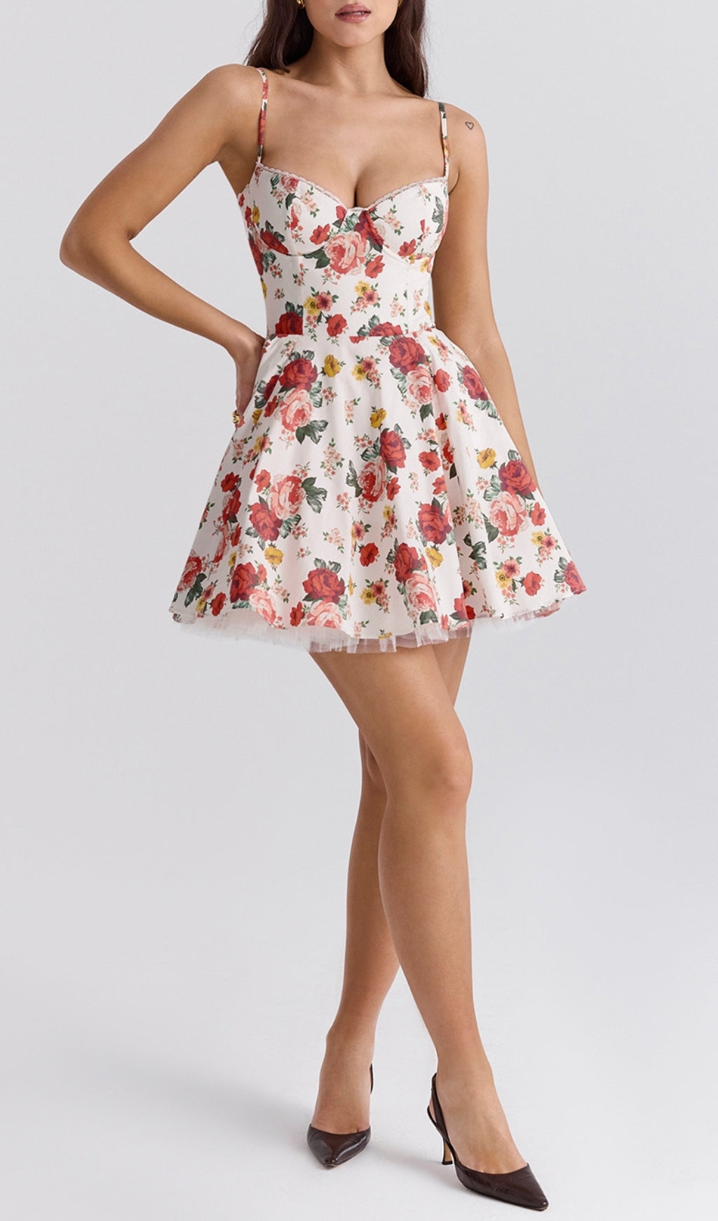 50559acf1e20a5704256d87efc449129.jpeg Fashionslee Women Aqua Rose Print Tulle Mini Dress