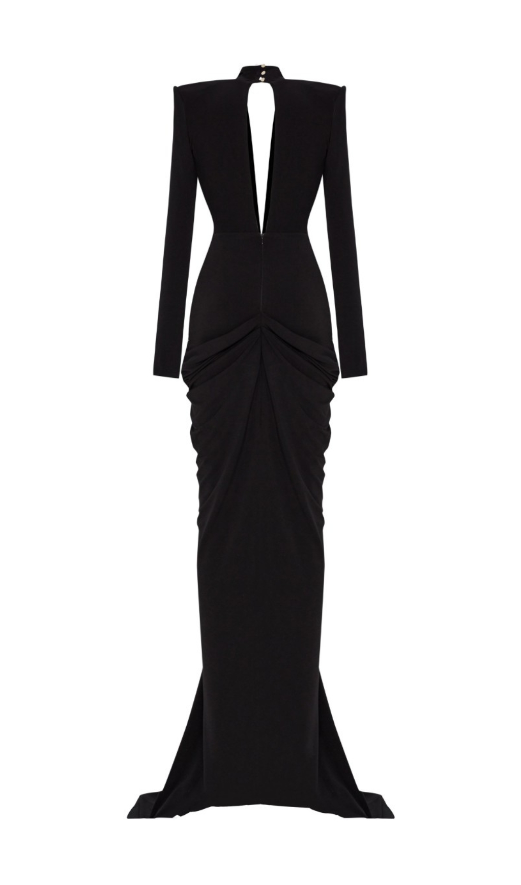 50d3d1b3b6ab7b2ce75e1df280edcde7.jpg Fashionslee Women Ceana Black Deep-V Neck Long Sleeve Maxi Dress