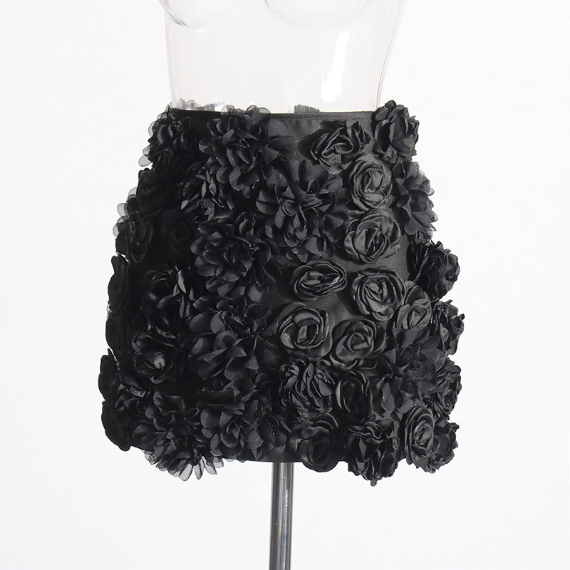 559330bf448d0021f8bc8a588a06b07a.jpeg Fashionslee Women Anchalee Black Flower Mini Skirt
