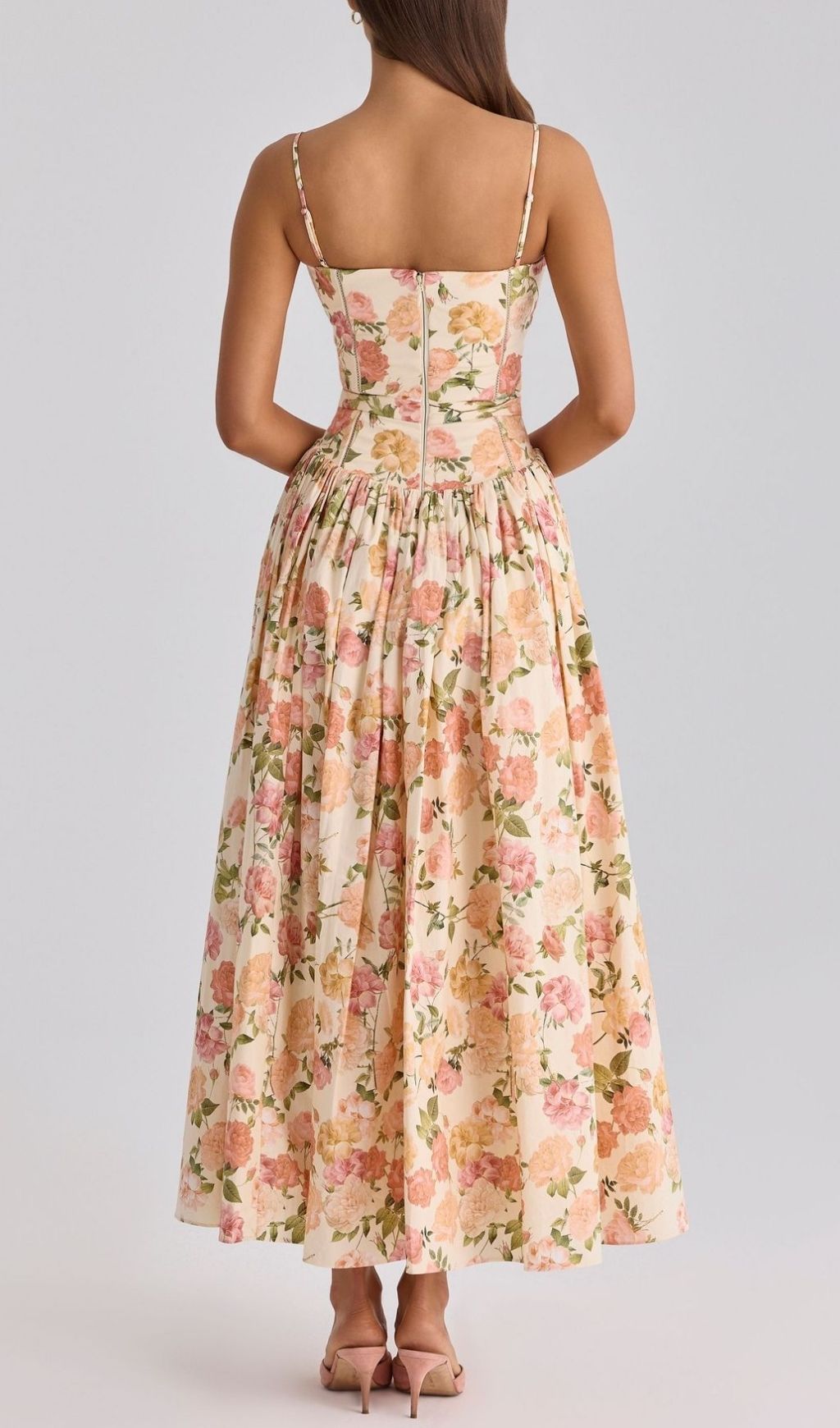 Fashionslee Women Laray Strappy Floral Maxi Dress