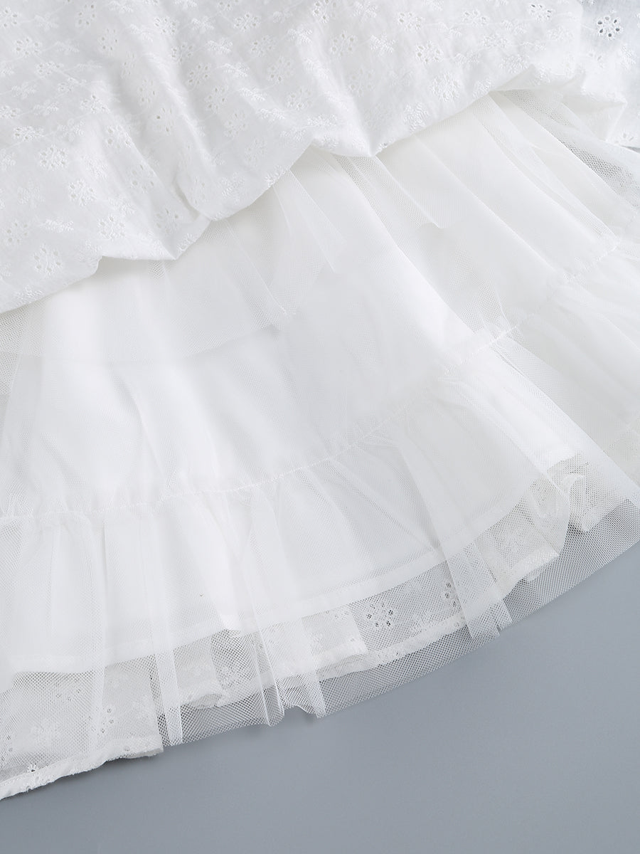 TRENDING WHITE V-NECK MINI DRESS - OWNCI