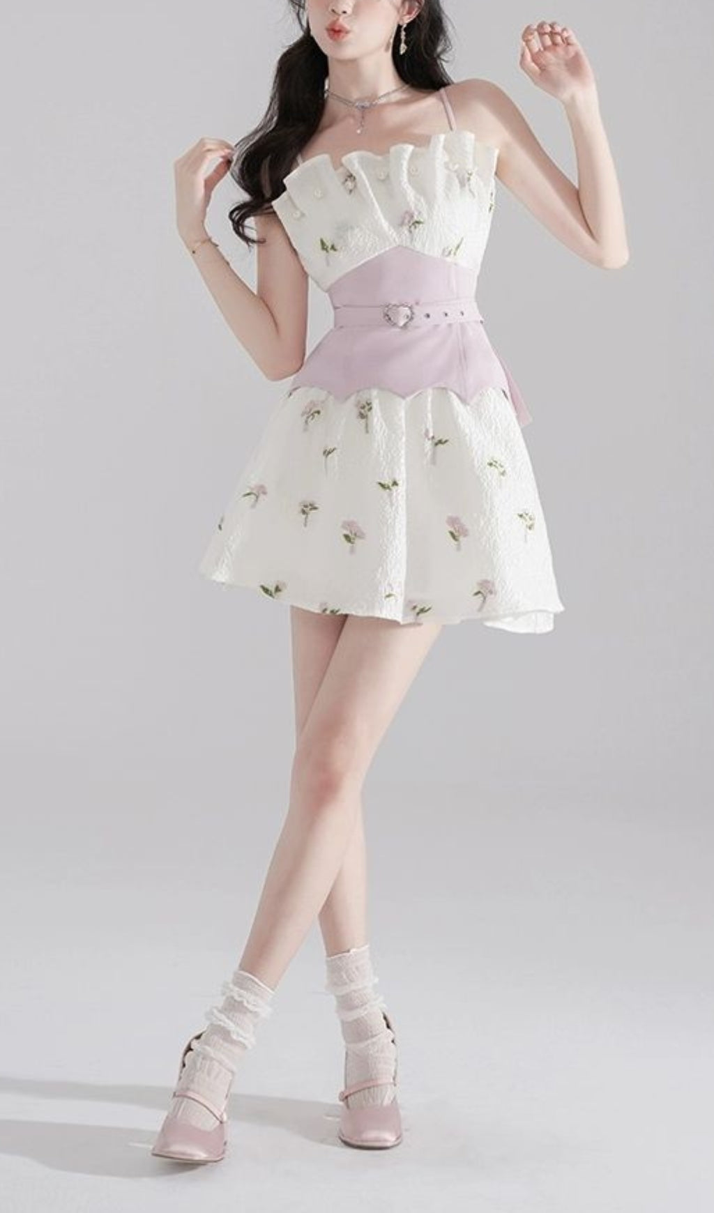 5d90658af335daeffc3fc397019588ff.jpeg Fashionslee Women Aalilyanna Embroidered Jacquard Mini Dress