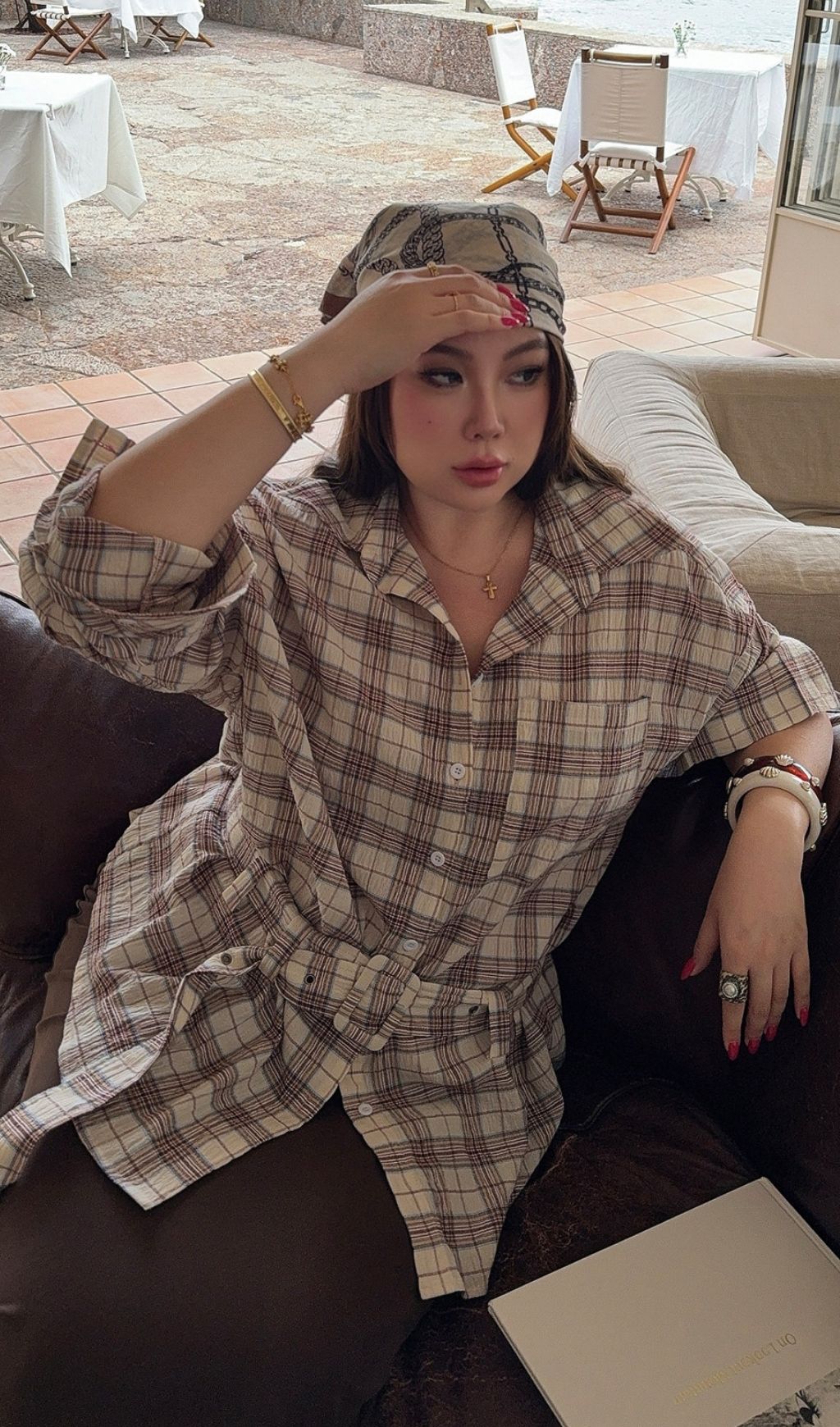 5e92b0e48aecd454cea67129444d4b17.jpg Fashionslee Women Lailah Plaid Long-Sleeved Plus Size Shirt Top