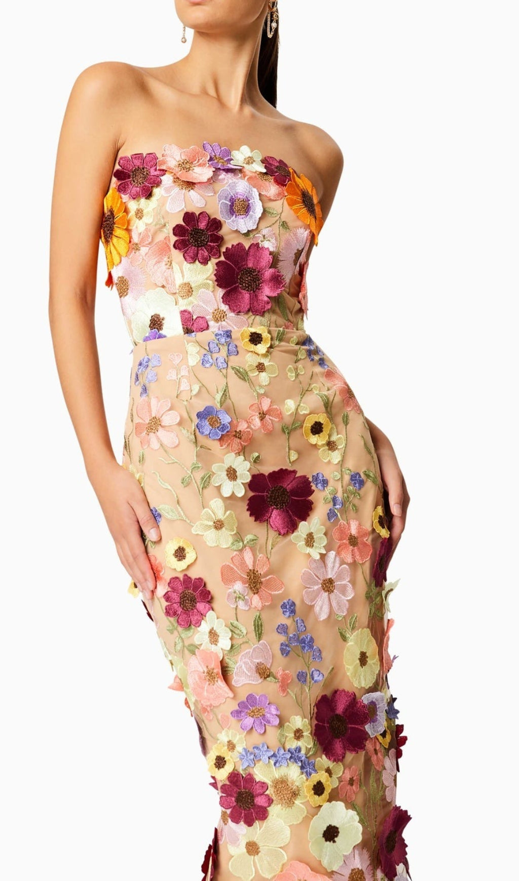 6098b2bd129dd0d14f024f8a067cf0e2.jpeg Fashionslee Women Adonica 3D Flower Strapless Midi Dress