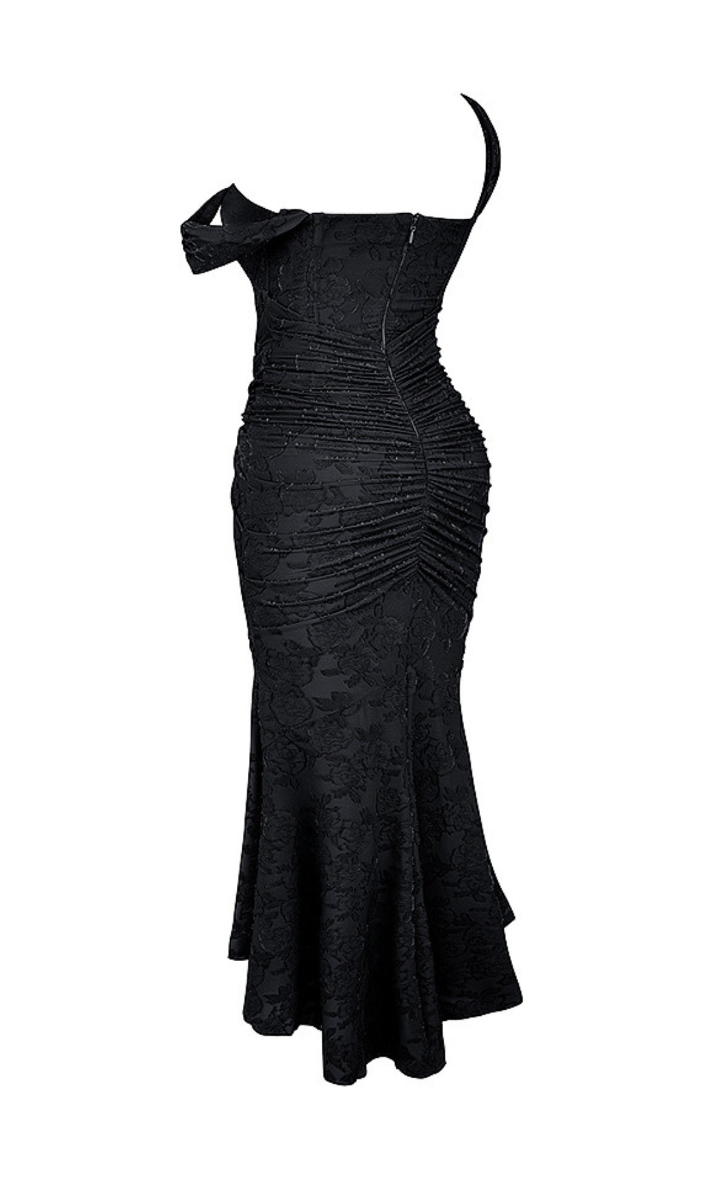 Fashionslee Women Anaëlle Black Floral Corset Maxi Dress