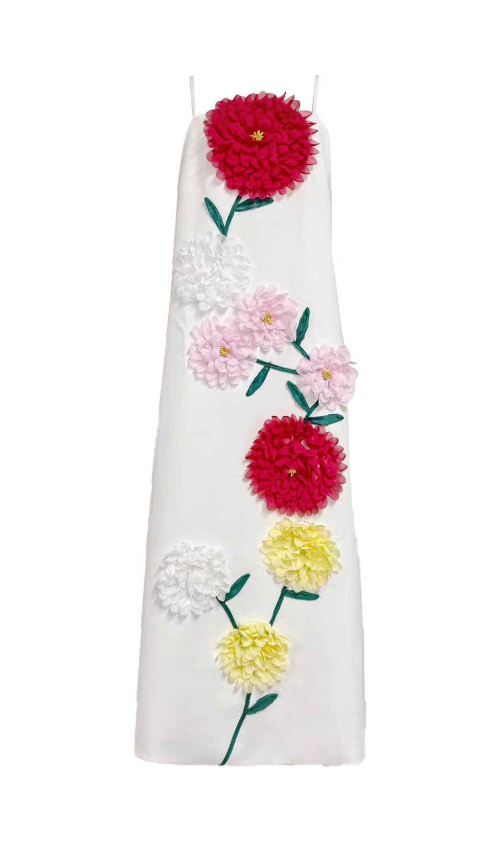 6200fda68b7307ddc850f198183fa7ba.jpg Fashionslee Women Erica White Strappy Flower Maxi Dress